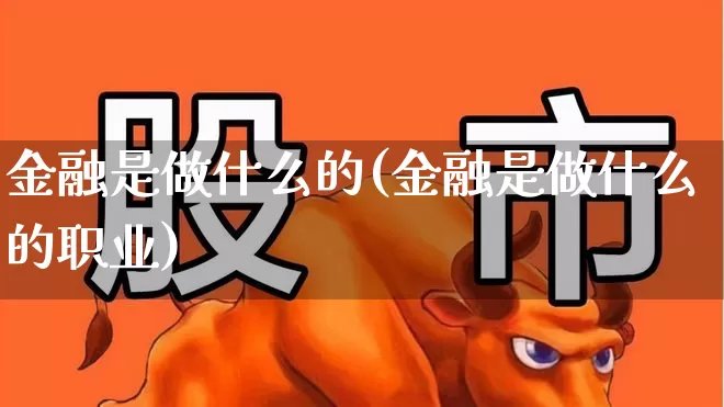 金融是做什么的(金融是做什么的职业)_https://www.nalian8.com_科创板_第1张
