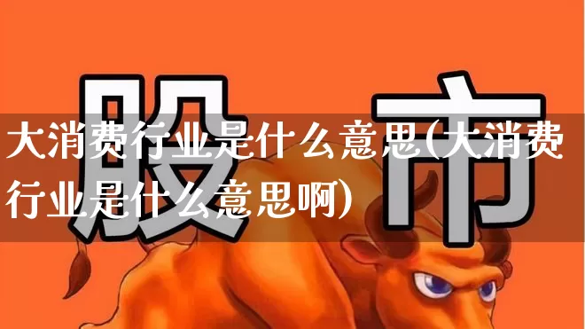 大消费行业是什么意思(大消费行业是什么意思啊)_https://www.nalian8.com_深交所_第1张