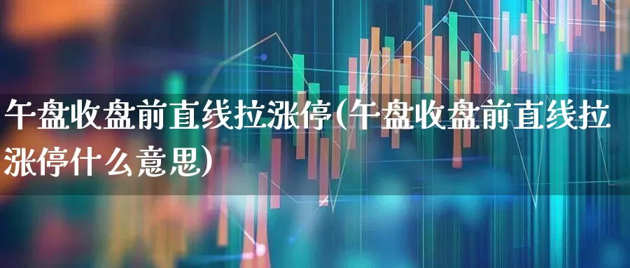 午盘收盘前直线拉涨停(午盘收盘前直线拉涨停什么意思)_https://www.nalian8.com_上交所_第1张