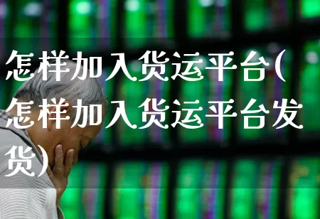 怎样加入货运平台(怎样加入货运平台发货)_https://www.nalian8.com_科创板_第1张