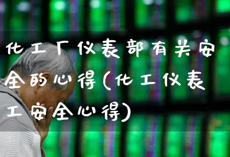化工厂仪表部有关安全的心得(化工仪表工安全心得)_https://www.nalian8.com_创业板_第1张
