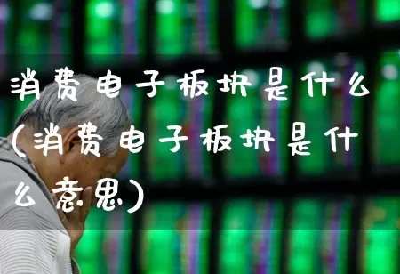 消费电子板块是什么(消费电子板块是什么意思)_https://www.nalian8.com_科创板_第1张