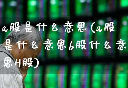 a股是什么意思(a股是什么意思b股什么意思H股)_https://www.nalian8.com_科创板_第1张